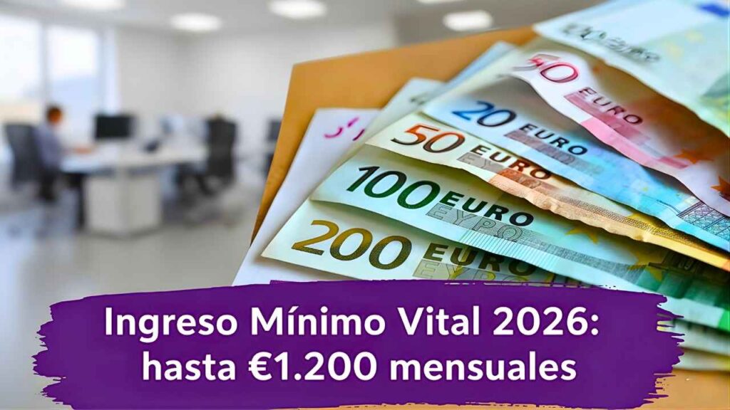 Ingreso Mínimo Vital 2026: hasta €1.200 mensuales, solicita en línea y cobra sin demoras